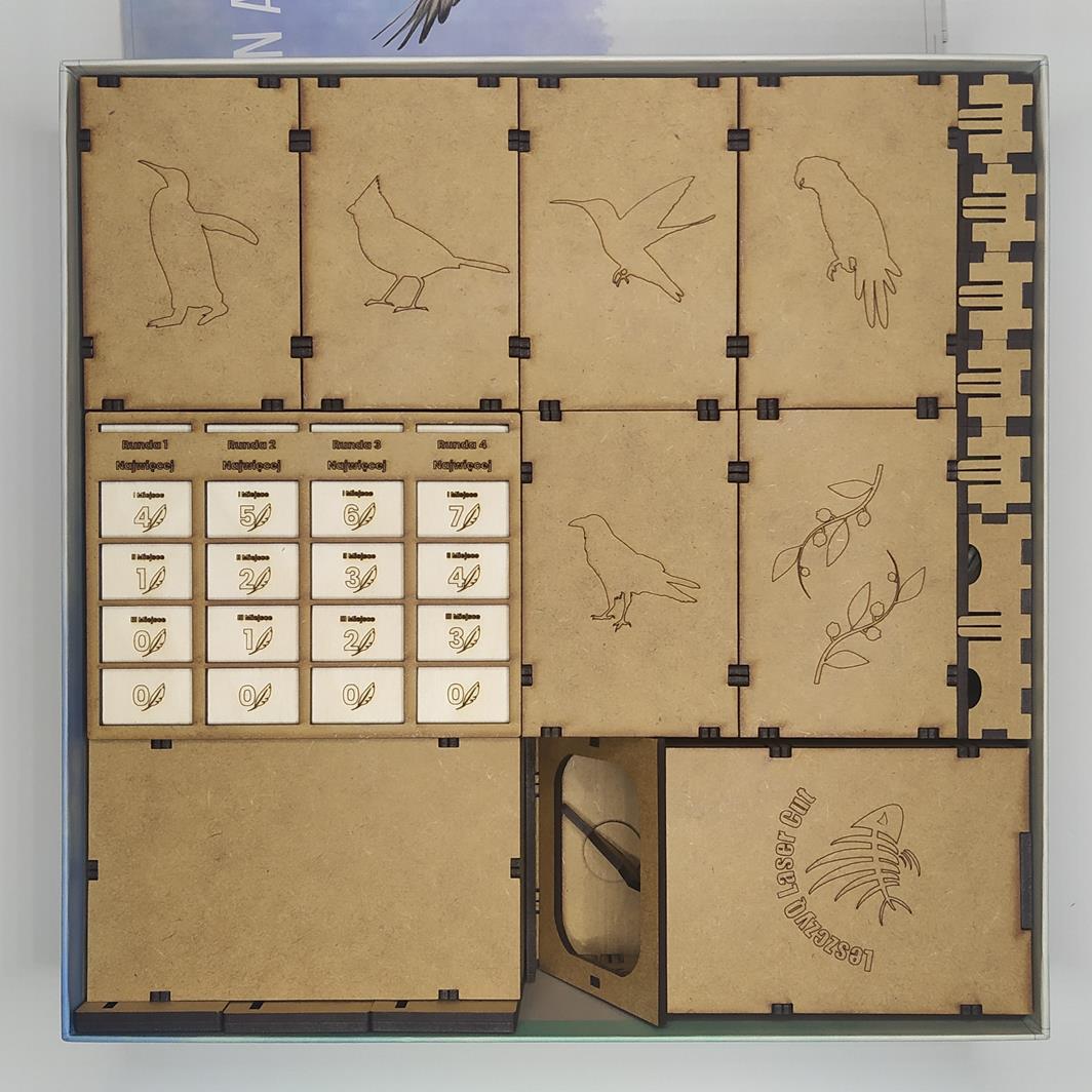 Insert funkcjonalny Na Skrzydłach Ptaki Oceanii Europy LeszczyQ Laser Cut